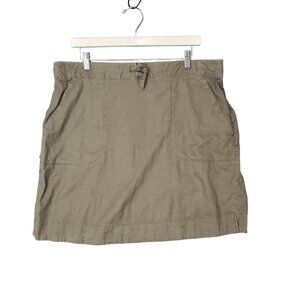 SHERPA Women Kiran Skirt XL Olive Hemp Tencel Outdoor Drawstring Neutral Minimal